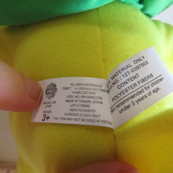 Fun Shine CARE BEAR Green Mask & Cape, Standing 2009 PLUSH STUFFED ANIMAL Plush - Picture 7 of 9